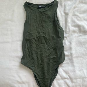 Green Zara bodysuit